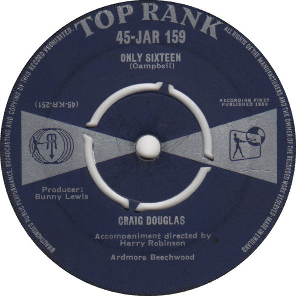 Craig Douglas (2) - Only Sixteen  (7", Single, 4-P)