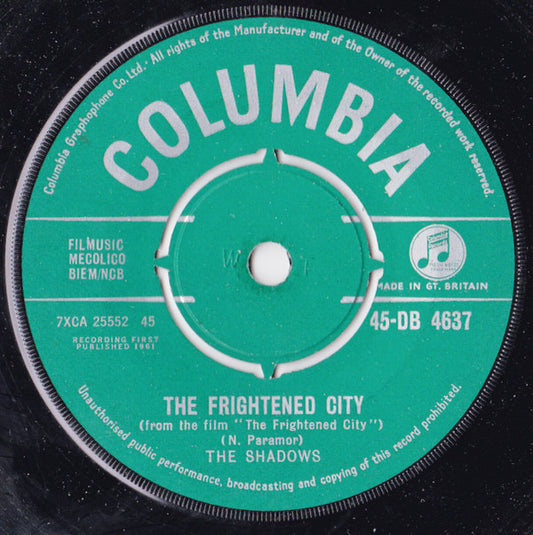 The Shadows - The Frightened City (7", Single)