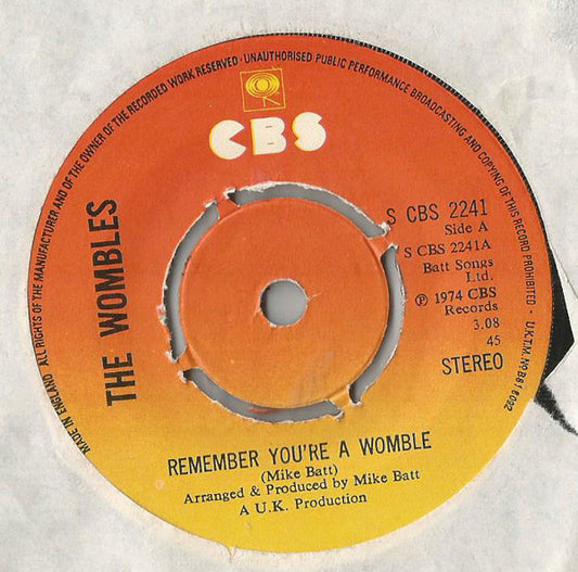 The Wombles - Remember You're A Womble (7", Single, Pus)