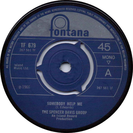 The Spencer Davis Group - Somebody Help Me (7", Single, 3 p)