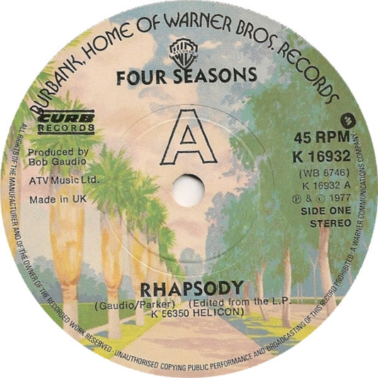 The Four Seasons - Rhapsody (7", Single)