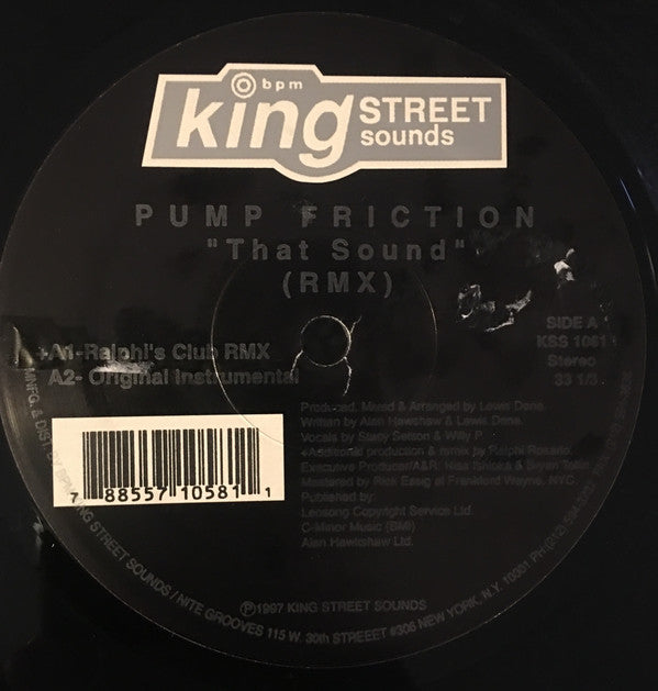 Pump Friction - That Sound (RMX) (12")