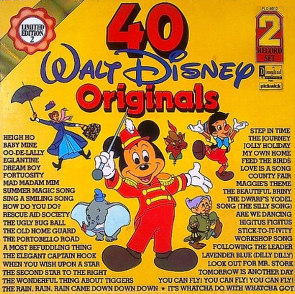 Various - 40 Walt Disney Originals (2xLP, Comp, Ltd, Gat)