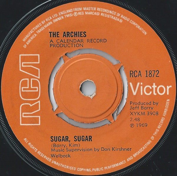 The Archies - Sugar, Sugar (7", Single, Kno)