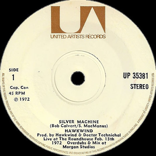 Hawkwind - Silver Machine / Seven By Seven (7", Single, Sol)