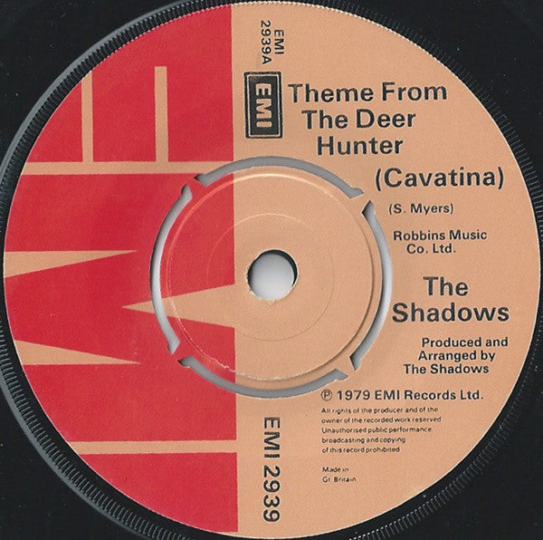 The Shadows - Theme From The Deer Hunter (Cavatina) (7", Single, Com)