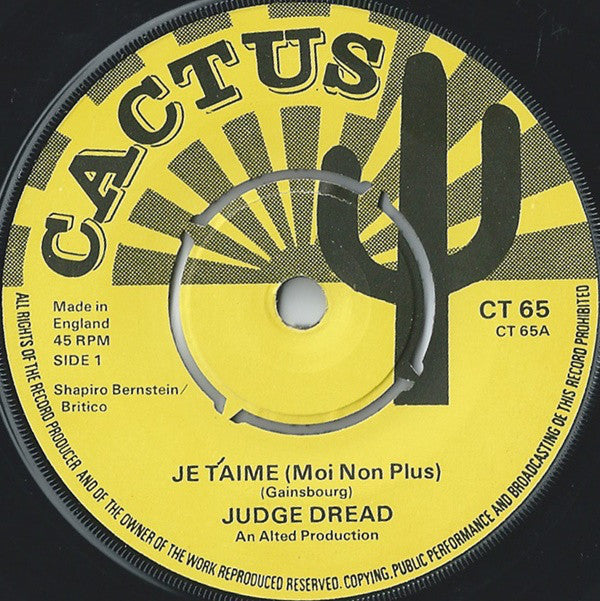 Judge Dread - Je T'Aime (Moi Non Plus) (7", Single)