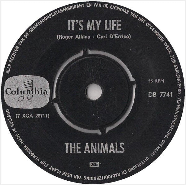 The Animals - It's My Life (7", Single)