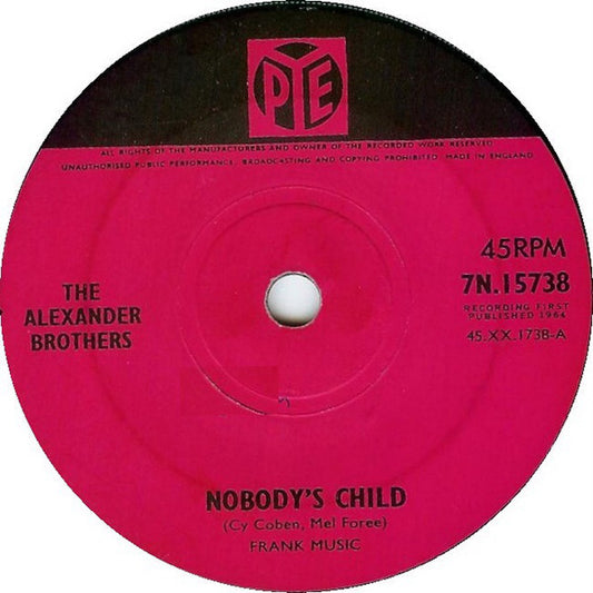 The Alexander Brothers - Nobody's Child (7", Single, Sol)