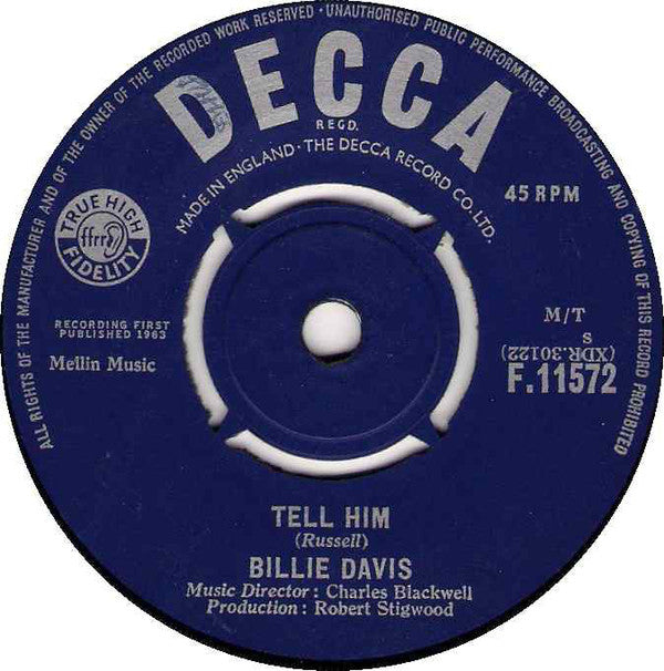 Billie Davis - Tell Him (7", Single)