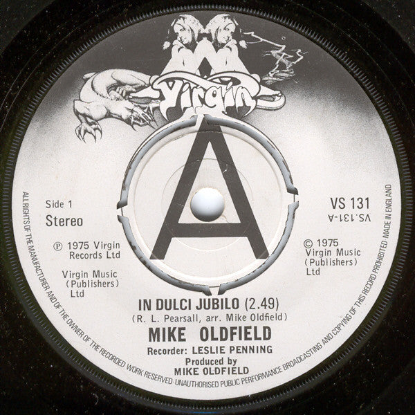 Mike Oldfield - In Dulci Jubilo / On Horseback (7", Single, 4 P)