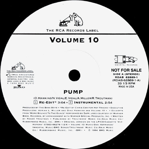 Volume 10 - Pump (12", Single, Promo)