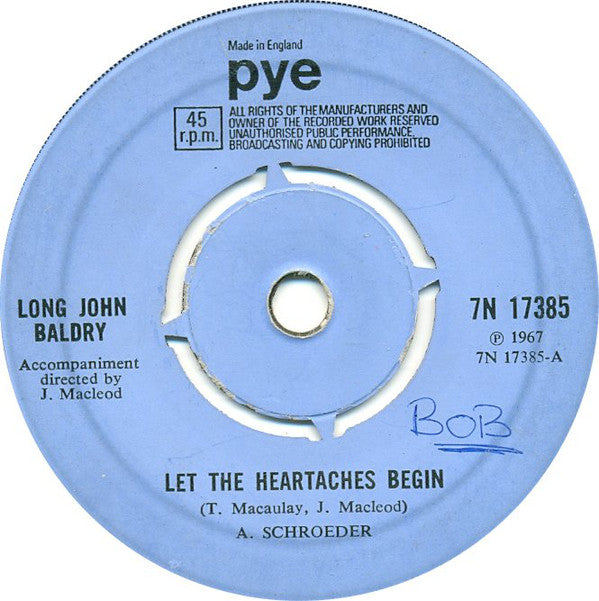 Long John Baldry - Let The Heartaches Begin (7", Single, Pus)