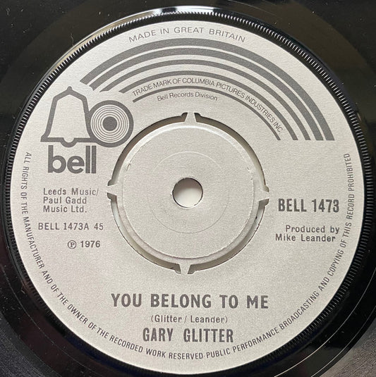 Gary Glitter - You Belong To Me (7", Single)