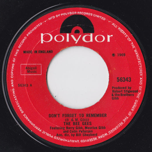 The Bee Gees* - Don't Forget To Remember (7", Single, Lar)