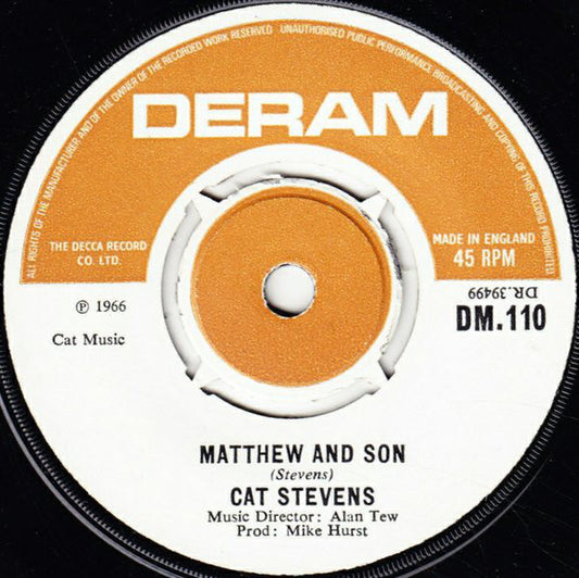 Cat Stevens - Matthew And Son (7", Single)