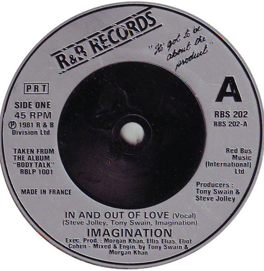 Imagination - In And Out Of Love (7", Single, Sil)