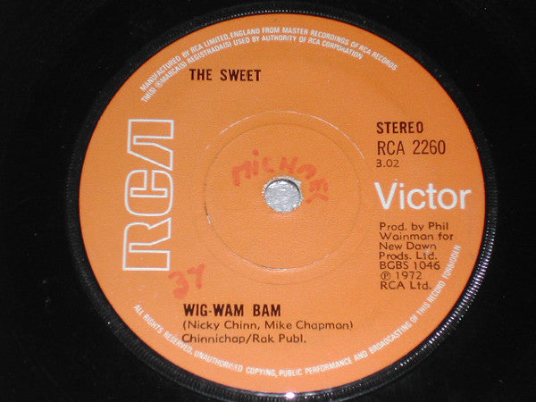 The Sweet - Wig-Wam Bam (7", Single)