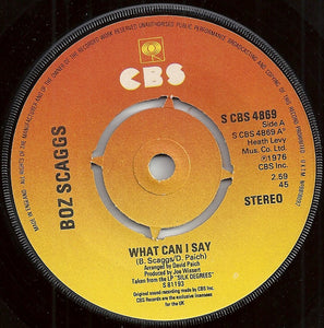 Boz Scaggs - What Can I Say (7", Single, Pus)