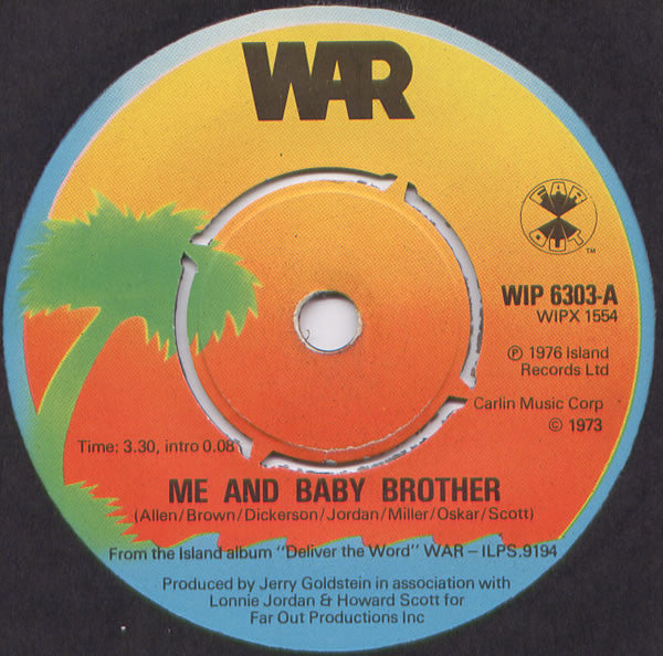 War - Me And Baby Brother (7")