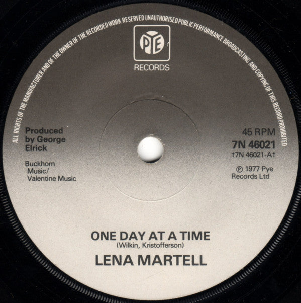 Lena Martell - One Day At A Time (7", Single, RP, Sol)