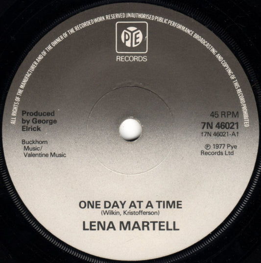 Lena Martell - One Day At A Time (7", Single, RP, Sol)