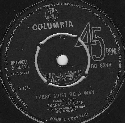 Frankie Vaughan - There Must Be A Way (7", Single, Kno)