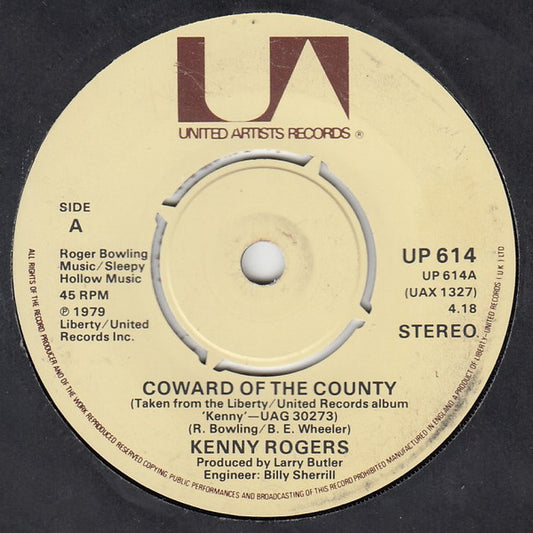 Kenny Rogers - Coward Of The County (7", 4 P)