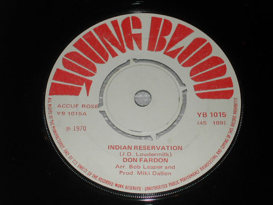 Don Fardon - Indian Reservation (7", Single, 4 p)