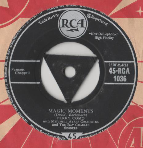 Perry Como The Mitchell Ayres Orchestra* And The Ray Charles Singers - Magic Moments / Catch A Falling Star (7", Single)