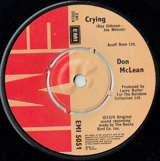 Don McLean - Crying (7", Single)