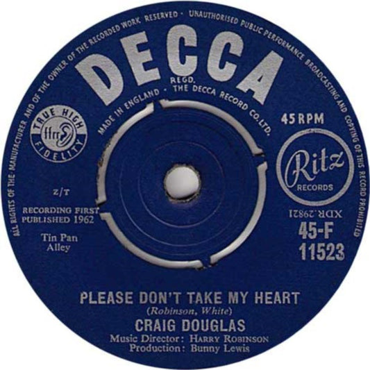 Craig Douglas (2) - Oh, Lonesome Me (7", Single)