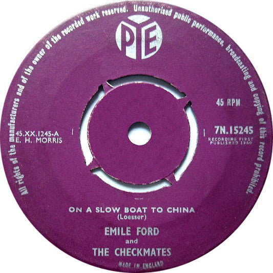 Emile Ford And The Checkmates* - On A Slow Boat To China (7", Single)