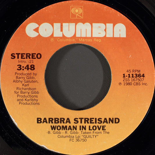 Barbra Streisand - Woman In Love (7", Single)