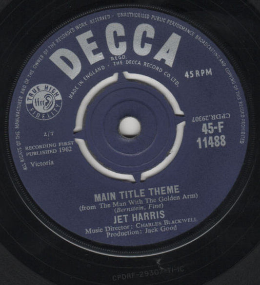 Jet Harris - Main Title Theme (From The Man With The Golden Arm) (7", Single)