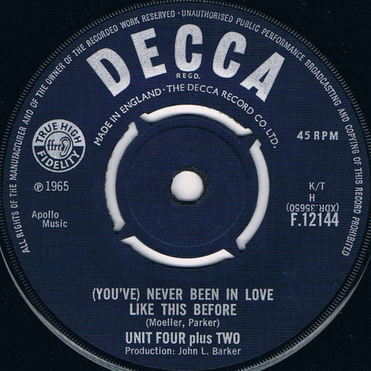 Unit Four Plus Two - (You've) Never Been In Love Like This Before (7", Single)