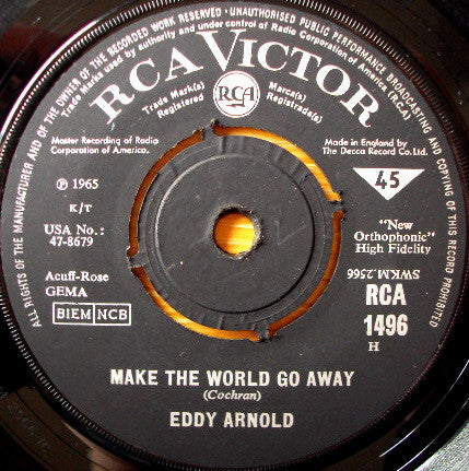 Eddy Arnold - Make The World Go Away (7", Single)