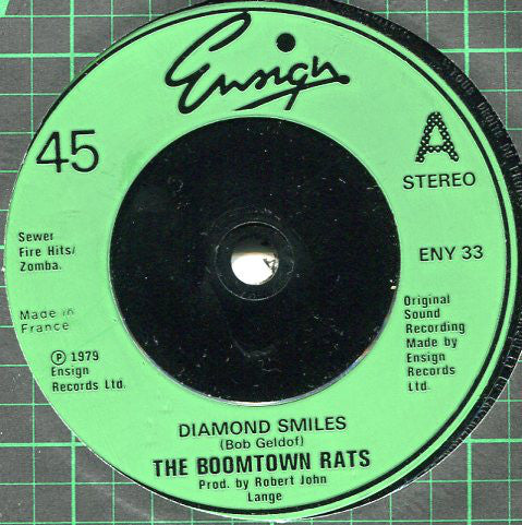 The Boomtown Rats - Diamond Smiles (7", Single)