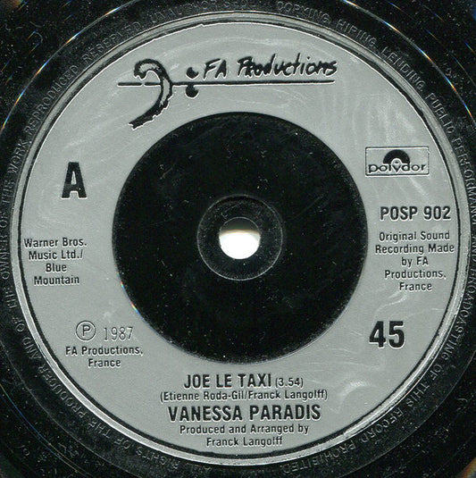 Vanessa Paradis - Joe Le Taxi (7", Single, Gen)