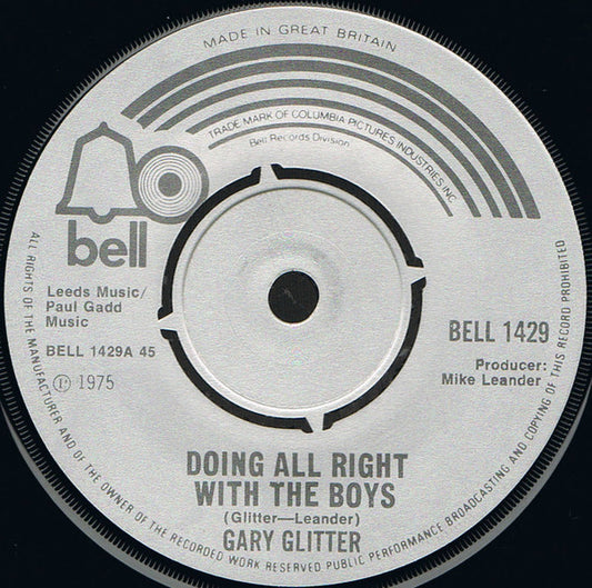 Gary Glitter - Doing All Right With The Boys (7")