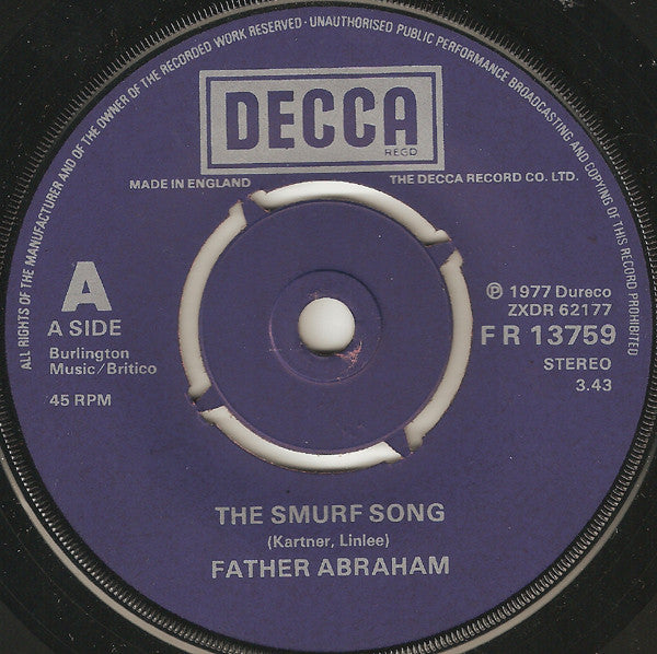 Father Abraham* - The Smurf Song (7", Single)