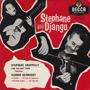 Stephane Grappelly And His Hot Four* Featuring Django Reinhardt - Stephane And Django (7", EP, Mono)