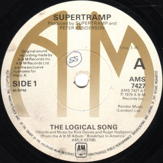 Supertramp - The Logical Song (7", Single, Sol)