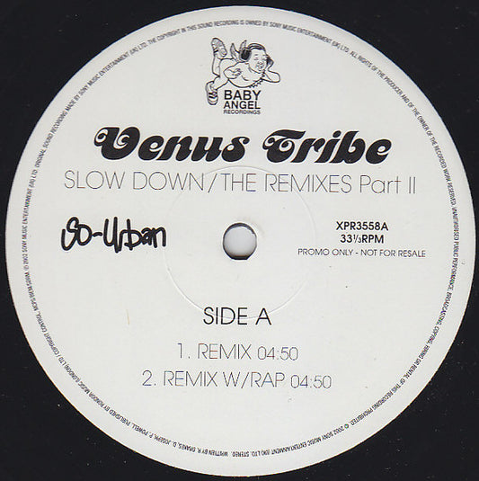 Venus Tribe - Slow Down (The Remixes Part II) (12", Promo)