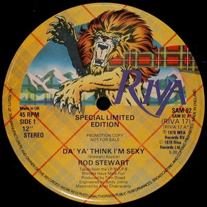 Rod Stewart - Da' Ya' Think I'm Sexy (12", Single, Ltd, Promo)