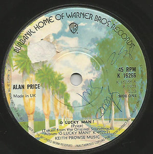 Alan Price - O Lucky Man! (7", Single, Sol)