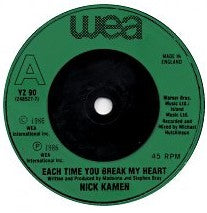 Nick Kamen - Each Time You Break My Heart (7", Single, Gre)