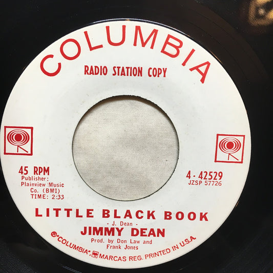 Jimmy Dean - Little Black Book / Please Pass The Biscuits (7", Promo)