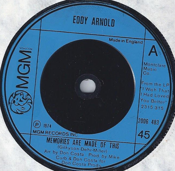 Eddy Arnold - Memories Are Made Of This (7", Single)