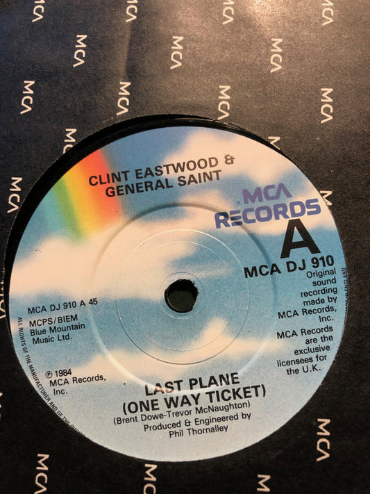 Clint Eastwood & General Saint - Last Plane (One Way Ticket) (7", Single, Promo)